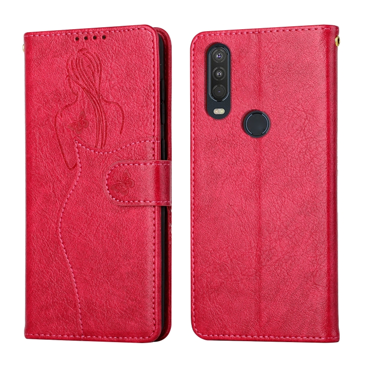 Ga lekker liggen Fictief Klusjesman For Motorola One Action Beauty Girl Embossing Pattern Horizontal Flip  Leather Case with Holder & Card Slot & Wallet & Photo Frame(Red)