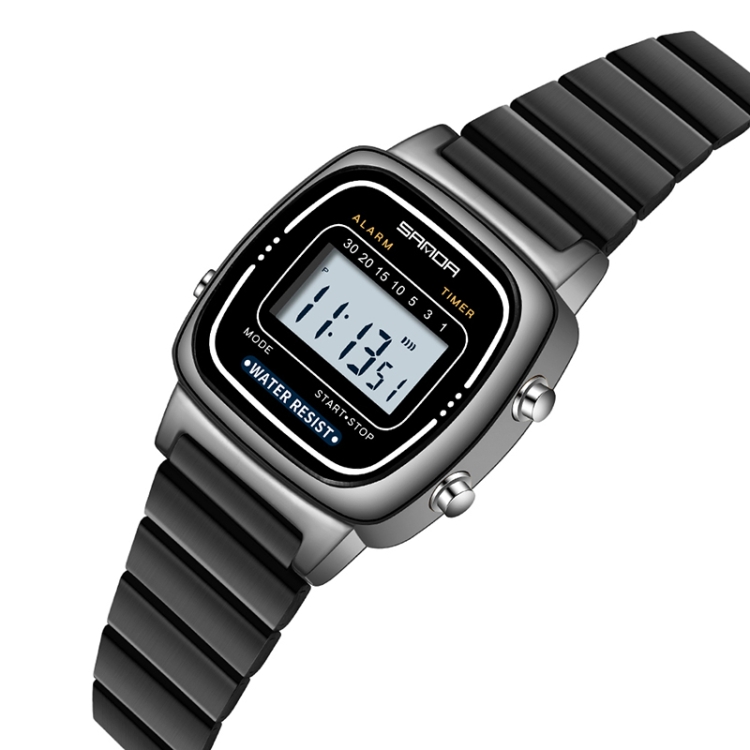 Digital watch with discount seconds