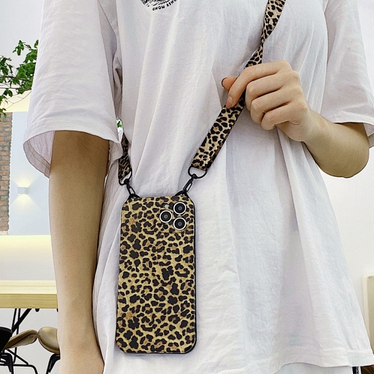 Cat Ear Leopard Print TPU Straight Edge 