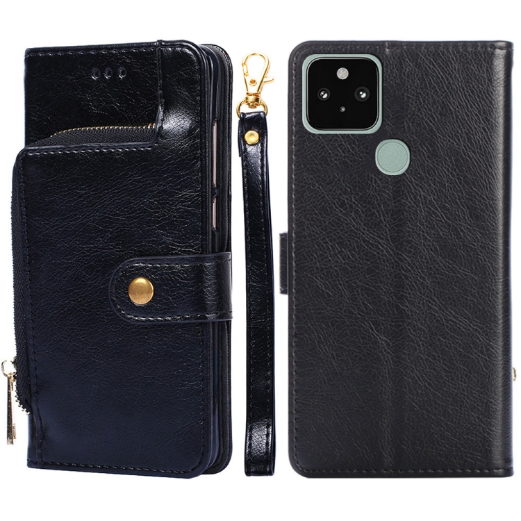 Custodia A Portafoglio Con Cerniera E Cinghie Per Google Pixel 9a Portefeuille A Fermeture Eclair Et Sangles