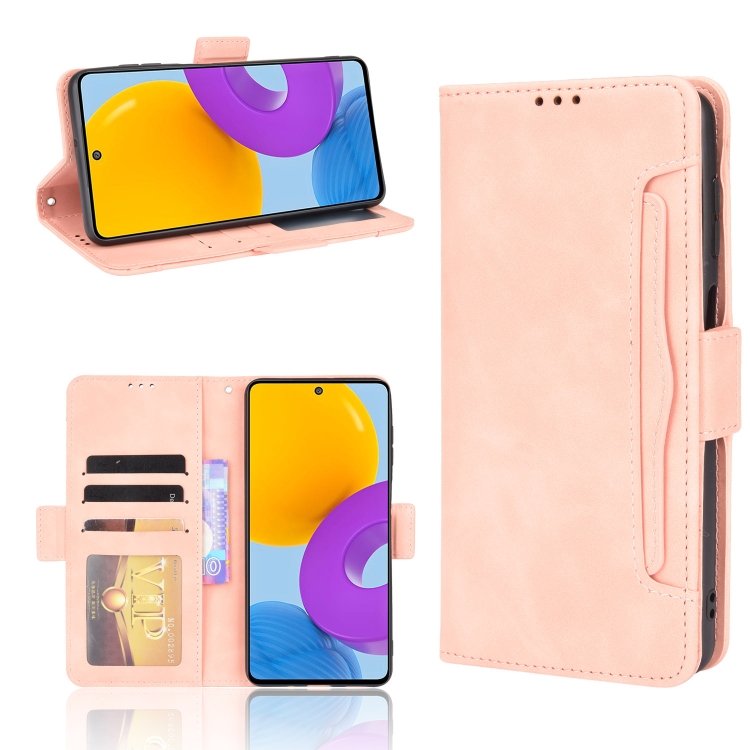 For Samsung Galaxy M52 5G Skin Feel Calf Pattern Horizontal Flip