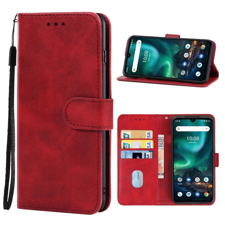 Leather Phone Case For UMIDIGI Bison Bison 2021 Red