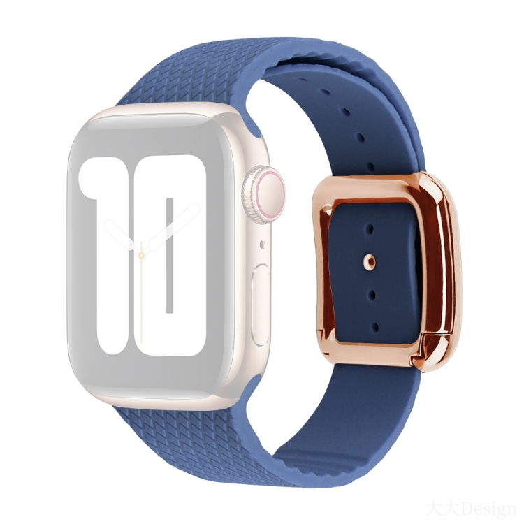 Rose gold apple discount watch with navy band