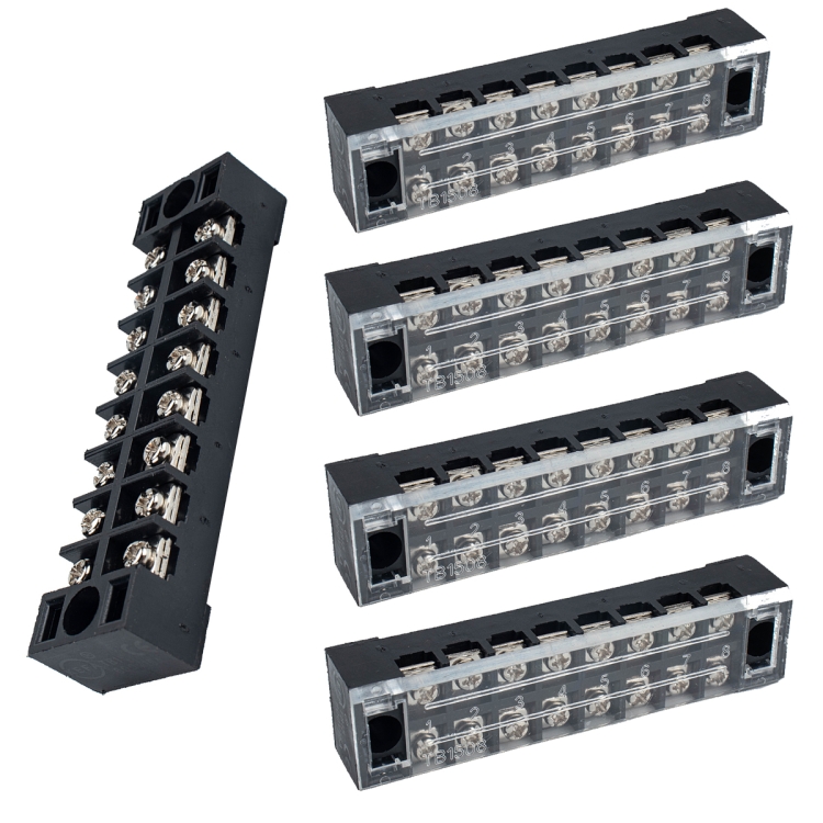 A4003 5 in 1 TB1508 15A Double Row 8position Fixed Power Screw Terminal