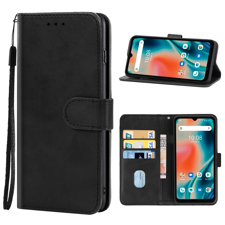 Leather Phone Case For UMIDIGI Bison X10 Pro Black