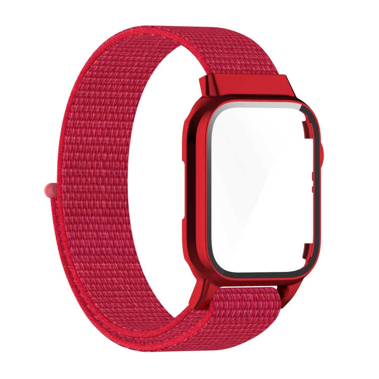 Nylon Loop Integrated Case Screen Cover Watch Band For Apple