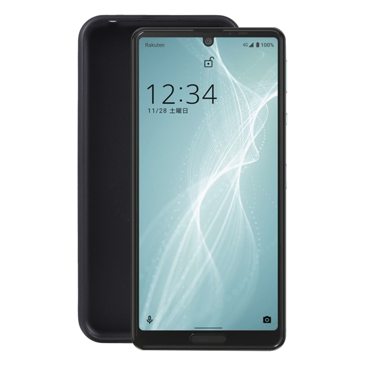 TPU Phone Case For Sharp Aquos Sense4 Lite(Black)