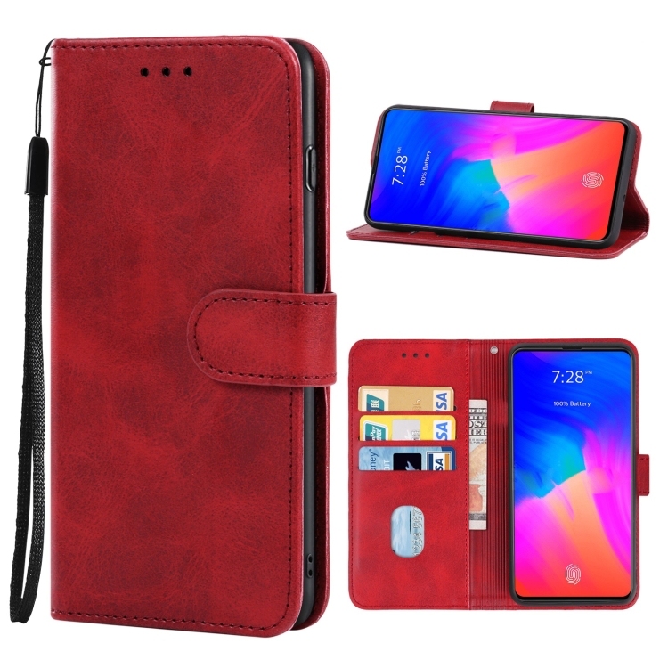 For BLU Bold N1 Leather Phone Case Red