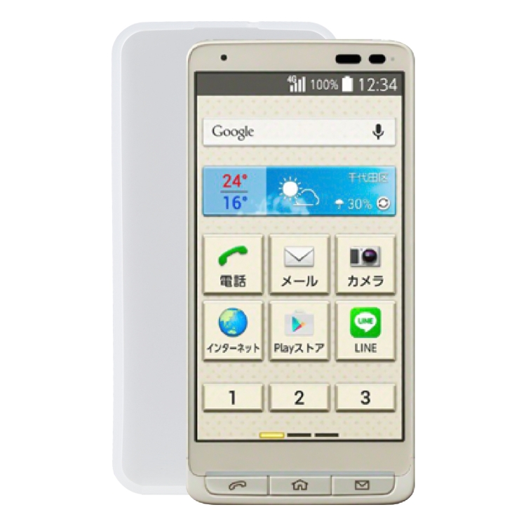 TPU Phone Case For Kyocera Basio 3(Transparent White)