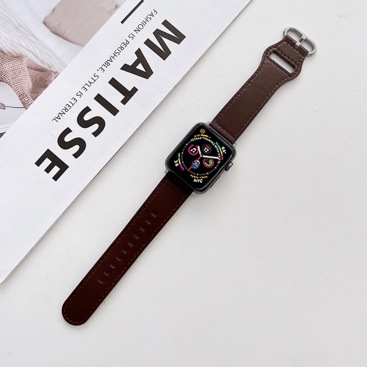 Oval Buckle Genuine Leather Strap For 