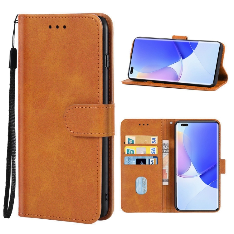 eten Ga op pad cliënt Leather Phone Case For Huawei Nova 9 SE(Brown)