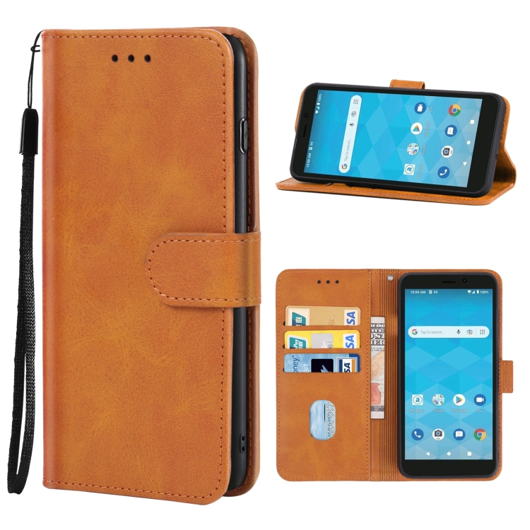 Leather Phone Case For Wiko Life 3 U316AT Brown