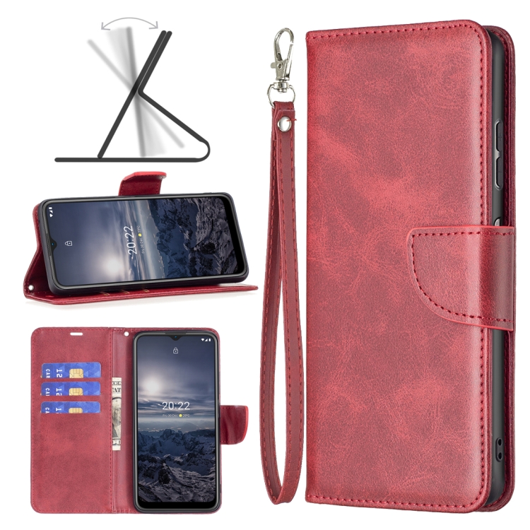 Per Nokia G21 / G11 Retro Lambskin Texture Custodia in pelle (rosso)