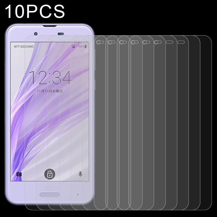 10 PCS 0.26mm 9H 2.5D Tempered Glass Film For Sharp Aquos Sense SH-01K