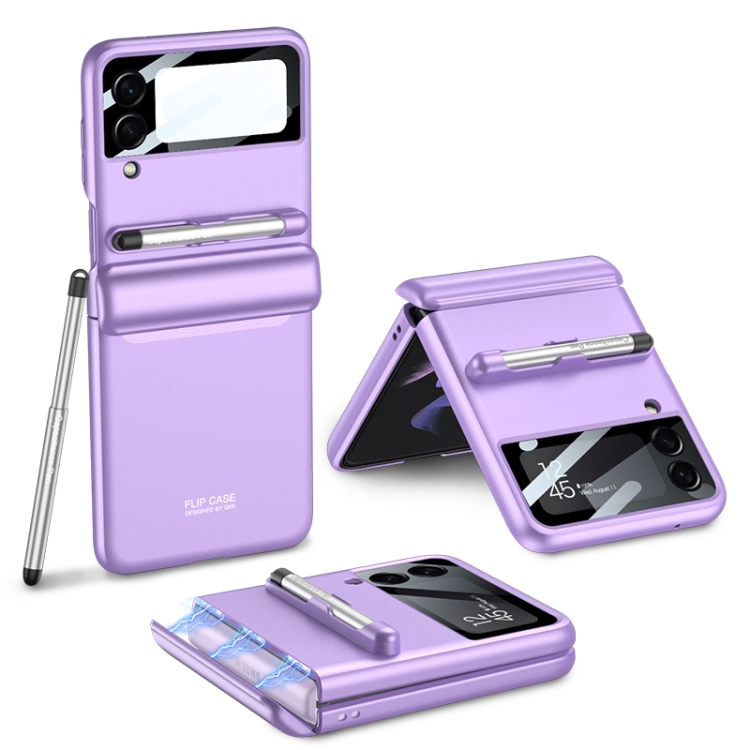 Para Samsung Galaxy Z Flip 5G GKK Magnético Cobertura completa Teléfono  Funda para teléfono (púrpura)