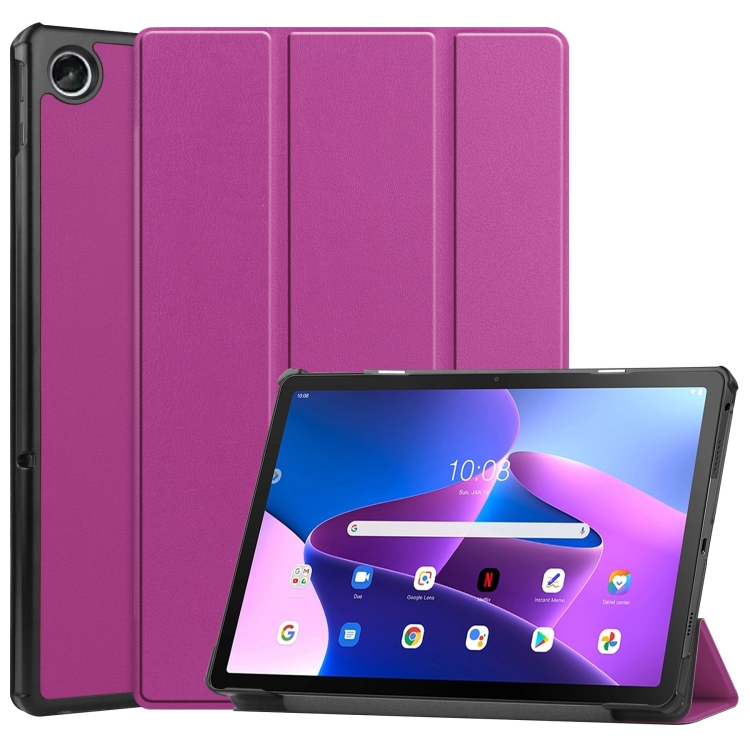 Para Lenovo Tab M10 Plus 10.6 3rd Gen 2022 Custer Texture Funda de cuero  inteligente para