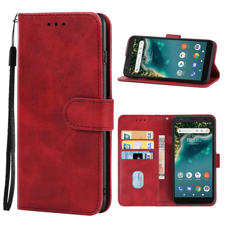 For ZTE AVID 589 Z5158 Leather Phone Case Red