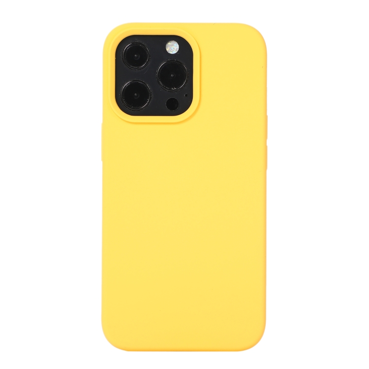 Funda de silicón con MagSafe para el iPhone 14 Pro Max - Amarillo