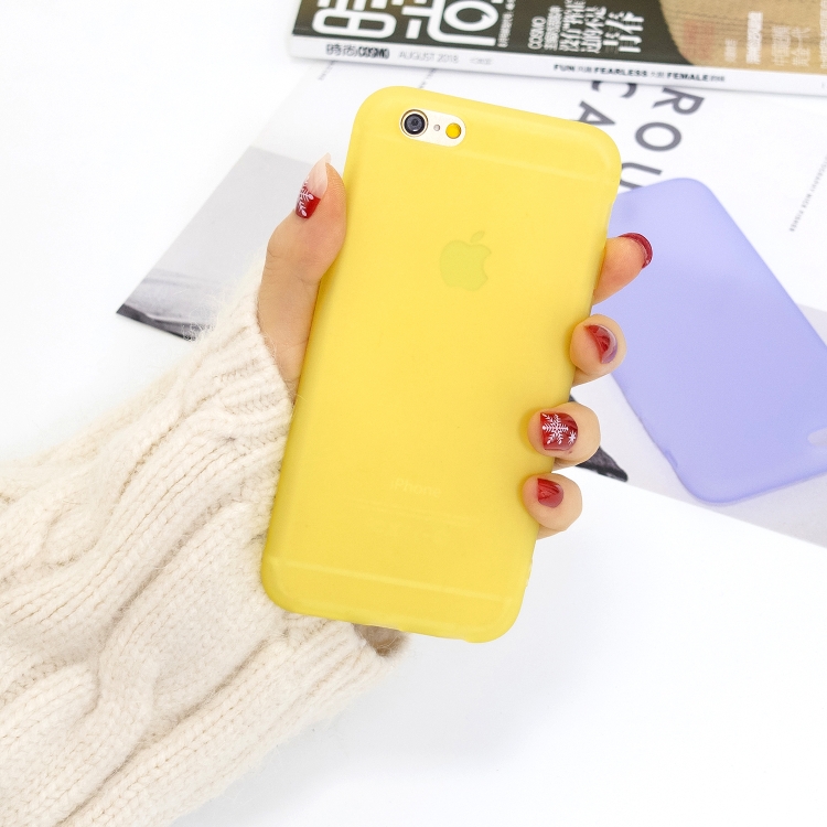 For iPhone 6s / 6 1.5mm Liquid Emulsion Translucent TPU case(Yellow)
