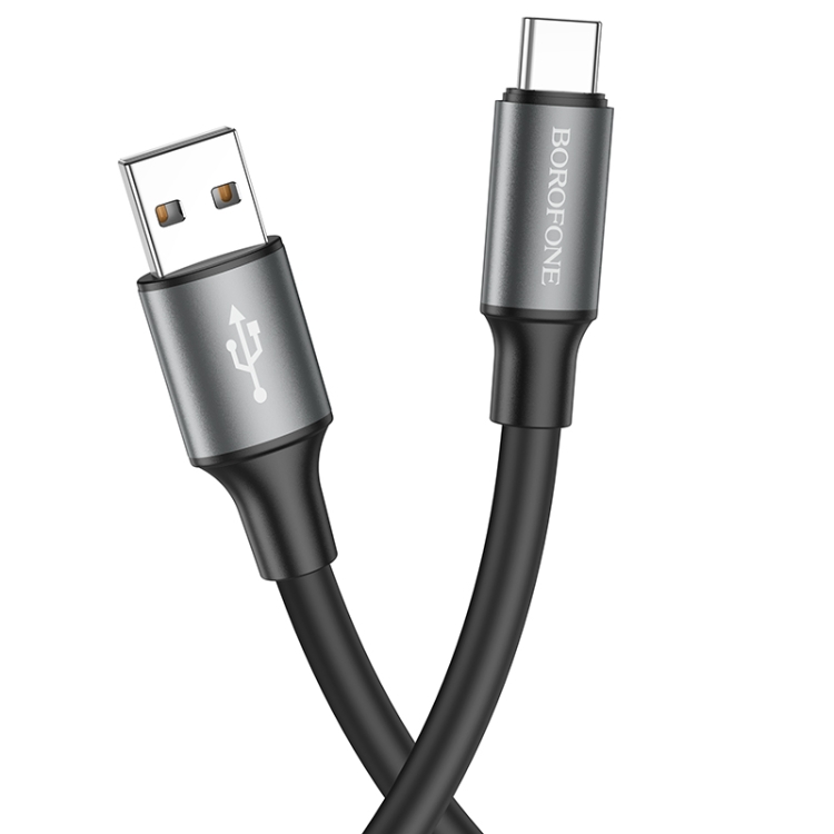 Borofone BX82 USB to Type-C Bountiful Charging Data Cable,  Length:1.2m(Black)