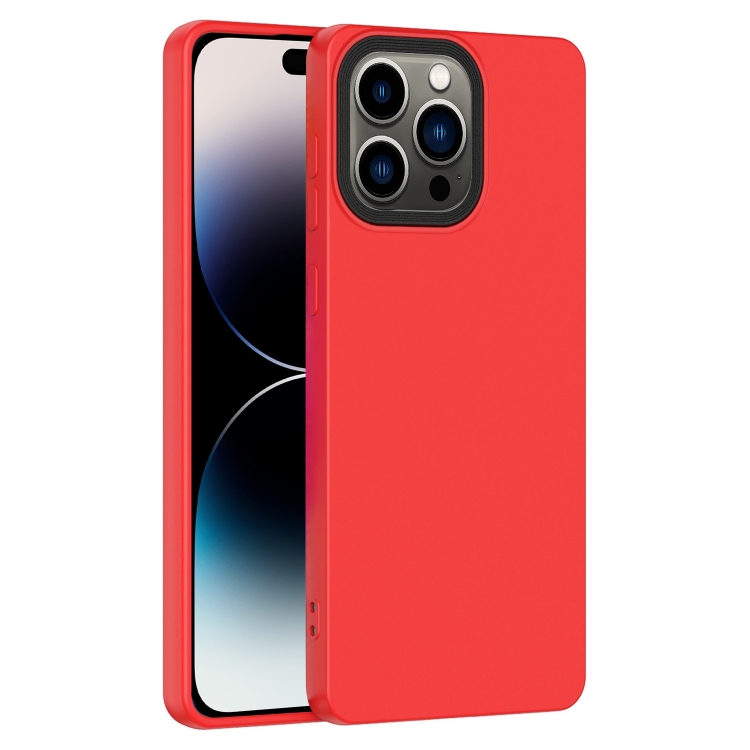 Eagle Eye Lens Oily Feel TPU + PC Phone Case For iPhone 14 Pro Max(Red