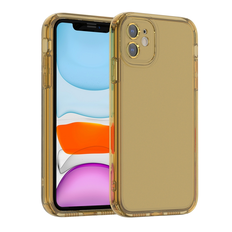 สำหรับ iPhone 11 Straight Edge Space เคสกันกระแทก (สีเหลืองใส)