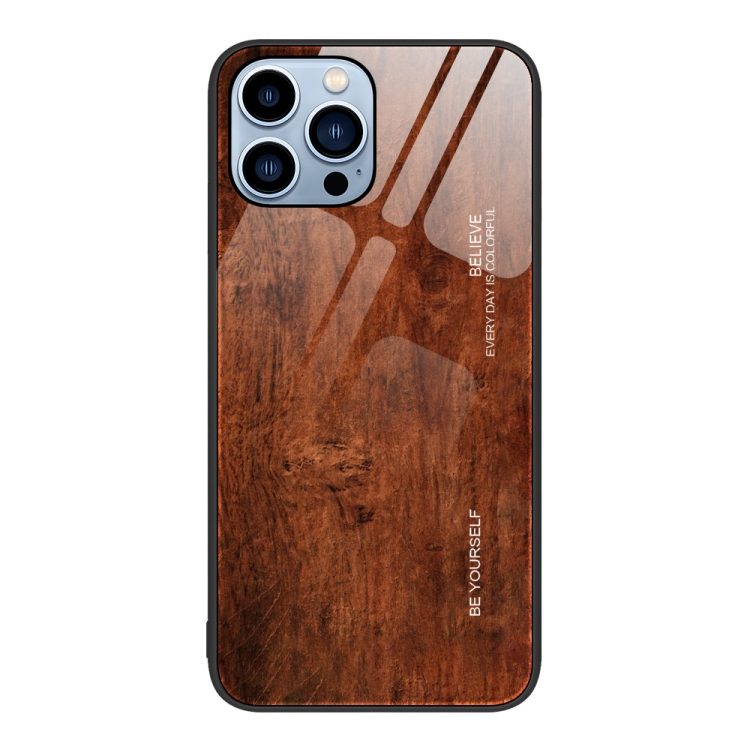 Funda iPhone 12/12 Pro y pantalla protectora - Madera - Marrón