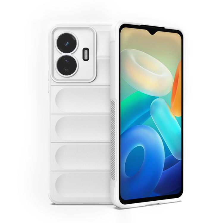 Para vivo Y36 4G Magic Shield TPU + Funda de teléfono de franela (Blanco)