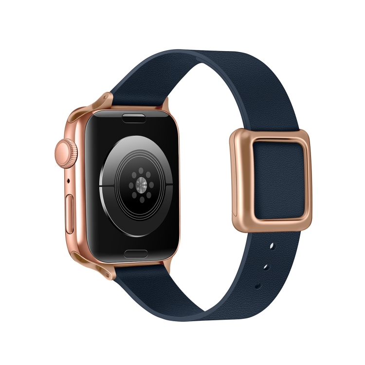 Rose gold apple watch clearance with midnight blue band