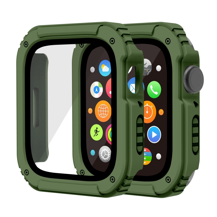 Case Capa Protetora Película de Vidro para Apple Watch 45mm Series 7 e 8