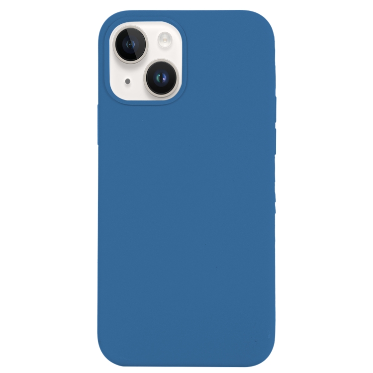 Funda silicona sólida iPhone 14 (azul marino) 