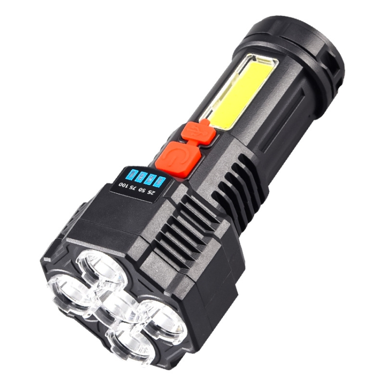 F-T25 Lampe torche puissante rechargeable par USB à 5 cœurs et à forte  luminosité