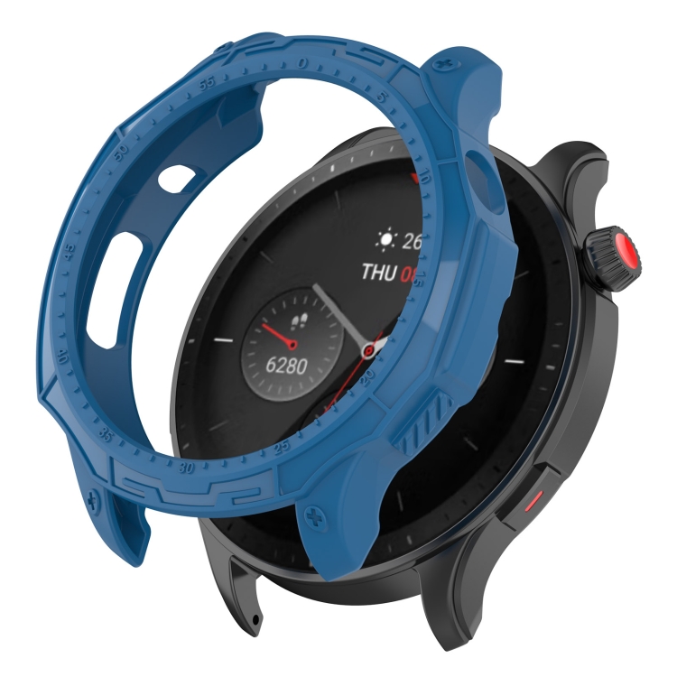 For Amazfit GTR 4 / GTR 4 Pro Armor Hollow TPU Watch Case(Dark Blue)