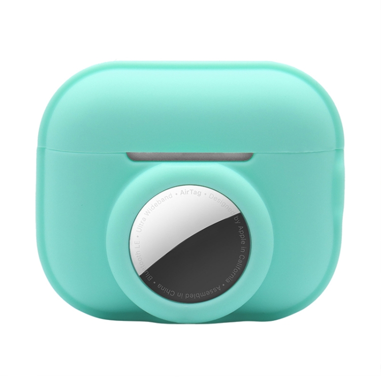 For AirPods Pro 2 AirTag 2 in 1 Shockproof Full Coverage Silicone Protective Case Teal Green