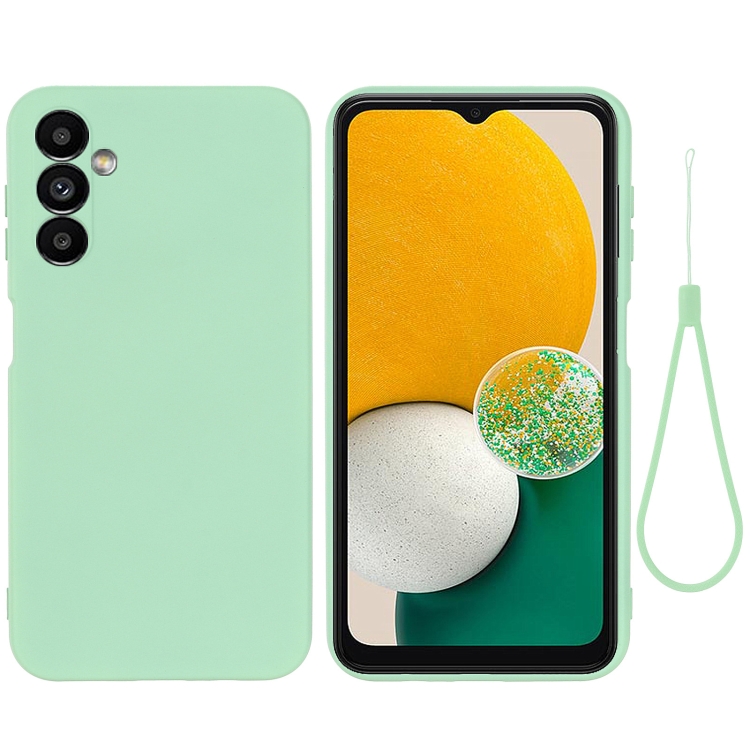 For Samsung Galaxy A14 5G Solid Color Liquid Silicone Shockproof Full  Coverage Phone Case(Green)