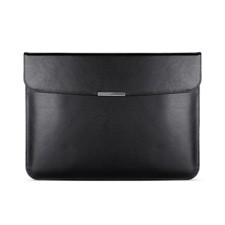 For 15 / 15.4 / 16 inch Laptop Ultrathin Leather Laptop Sleeve(Black)