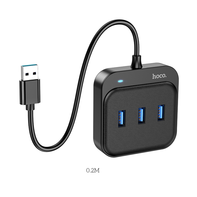 Adaptateur Convertisseur Multifonction HUB 4En1 USB vers USB3.0x4 Hoco HB31