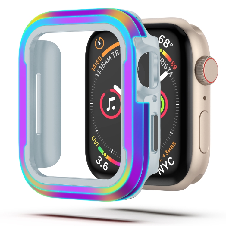 For Apple Watch Ultra 49mm Aluminum Alloy + TPU 2 in 1 Protective  Case(Iridescent)
