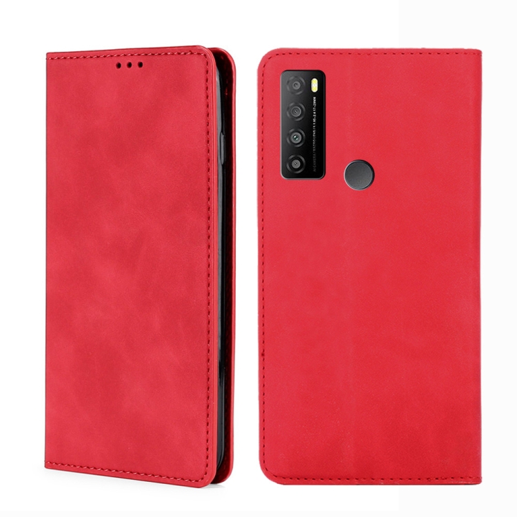 Para TCL 40 NXTpaper 5G Skin Feel Funda para teléfono de cuero con tapa  magnética (verde)