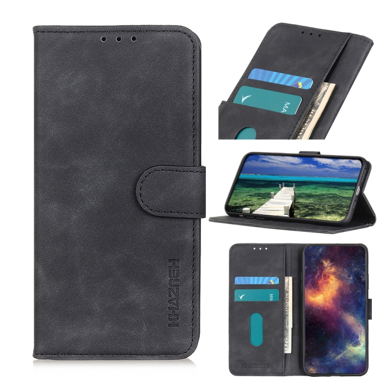 For Xiaomi 13 Pro KHAZNEH Retro Texture Leather Phone Case Black