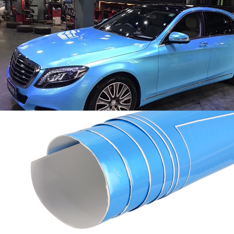 Glossy Neo Chrome Plated Flip Blue Green Bubble Free Vinyl Car Wrap Sticker  Decal DIY Film Roll 