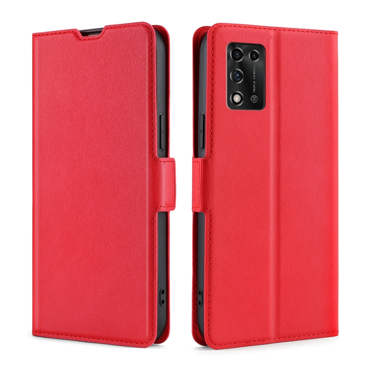 For ZTE Libero 5G III Ultra-thin Voltage Side Buckle Horizontal Flip  Leather Phone Case(Red)