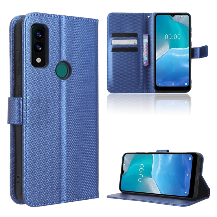 For AT T Maestro 3 U626AA Diamond Texture Leather Phone Case Blue