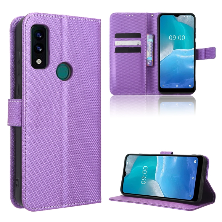 For AT T Maestro 3 U626AA Diamond Texture Leather Phone Case Purple