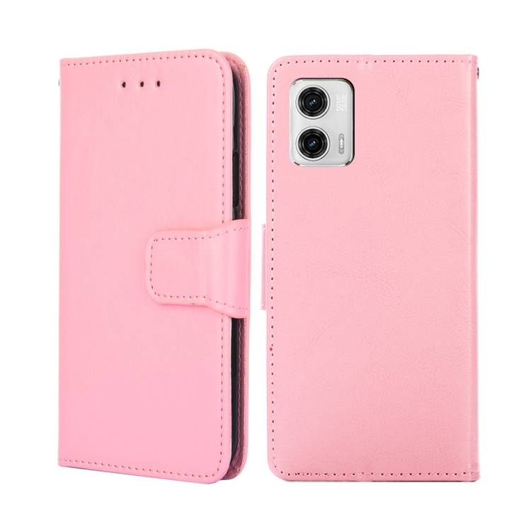 Para Motorola Moto G73 5G Funda de cuero con textura de piel de cordero  (Gris)