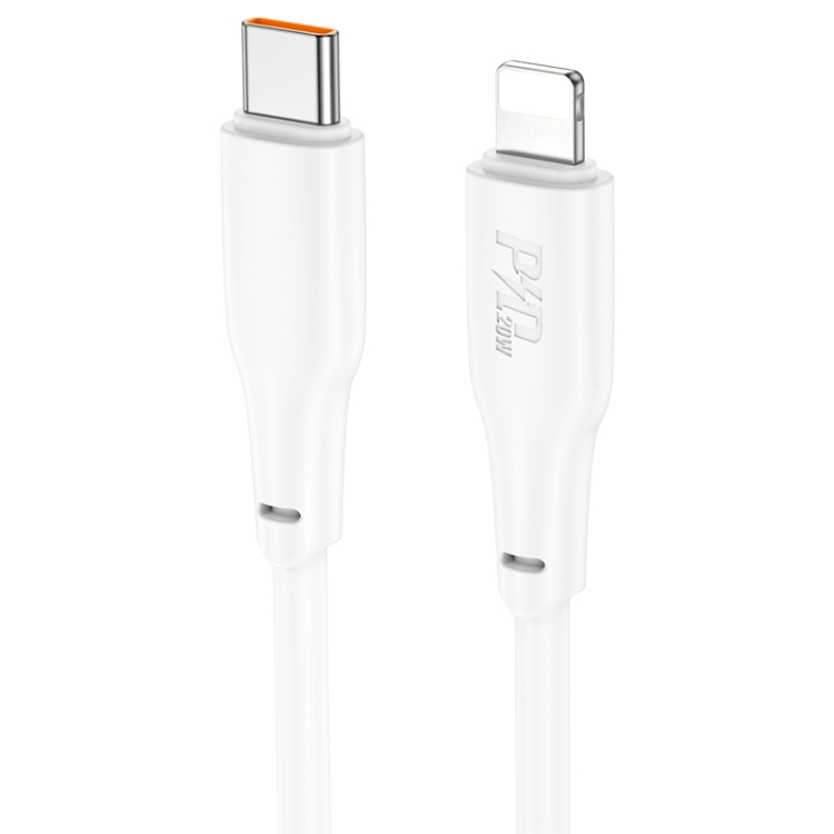 80pin Data Cable hoco X93 PD 20W USB-C/Type-C to 8 Pin Data Cable, Length:2m(White)