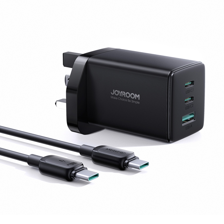 JOYROOM TCG01 GaN Ultra 65W 2 Type-C + 1 USB Chargeur Rapide avec