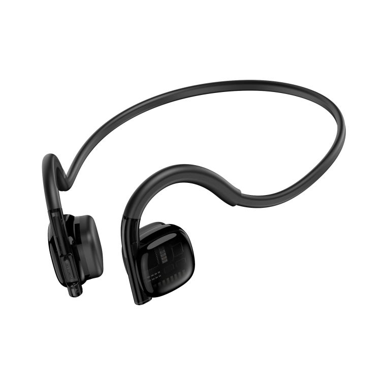 Fones de ouvido de condução óssea sem fio Bluetooth 5.3 Negro