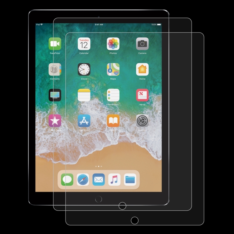Pour iPad Pro 12.9 2017/2015 2 pièces 9H 2.5D Film de verre trempé anti