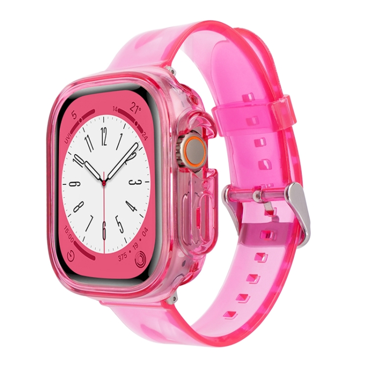 For Apple Watch Ultra 49mm Glacier Jelly Clear TPU Case Watch Band